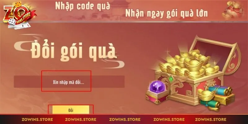 Khuyến mãi Zowin cho phép đổi nhiều gói quà giá trị