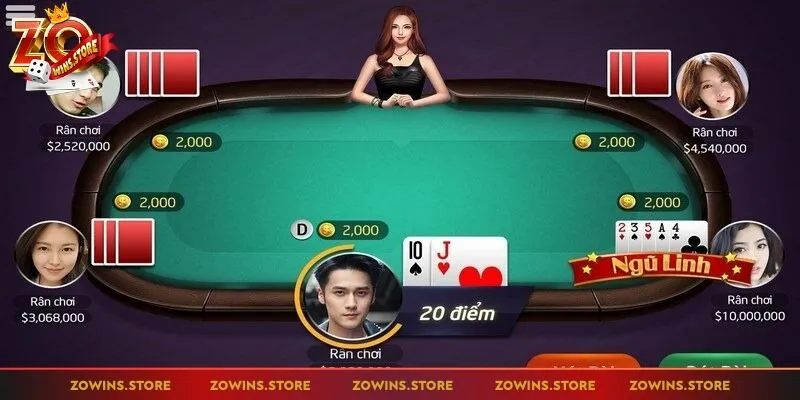 Xì dách Zowin được yêu thích bởi đông đảo anh em